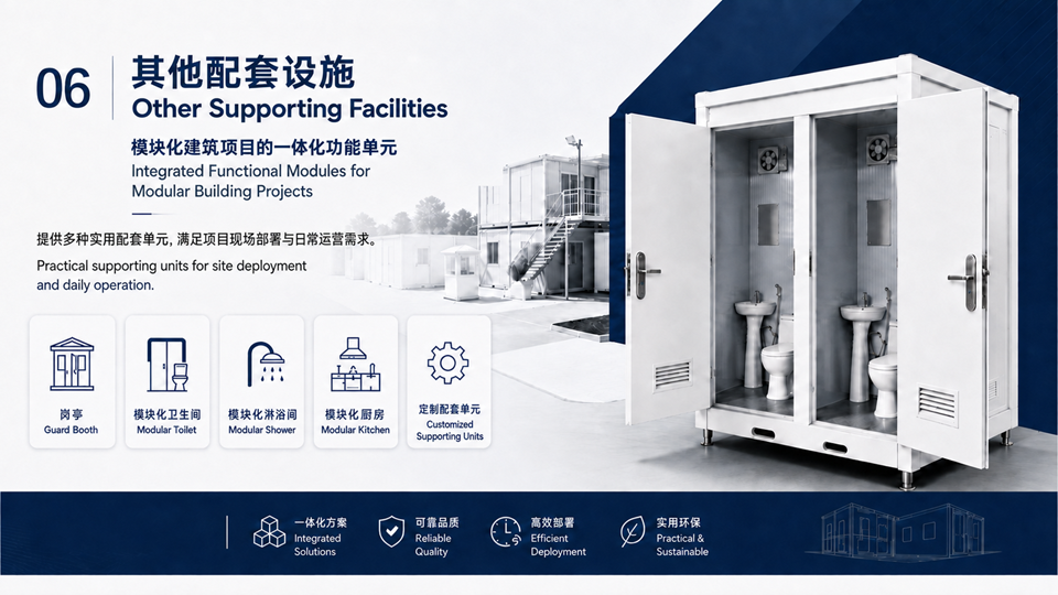 Supporting Facilities RONGZHONG modular shower and toilet supporting facilities