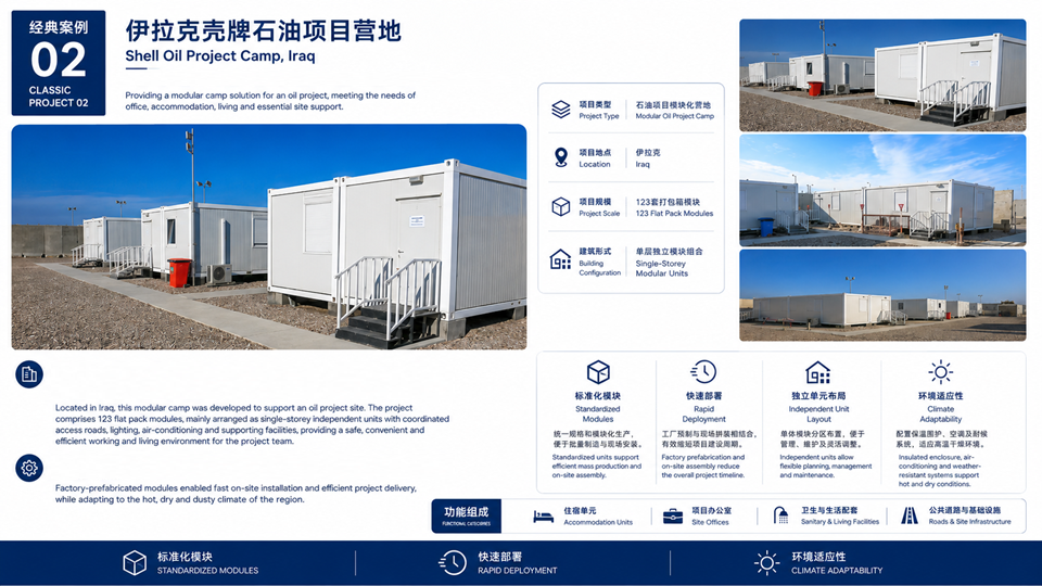 Shell oil project modular camp buildings in Iraq